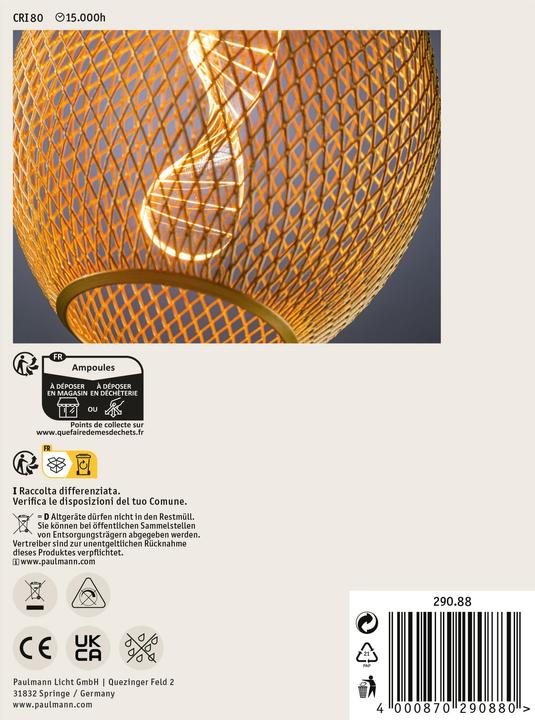 Produktbild Paulmann Metallic Glow Globe (E27, 130 lm, 1x)