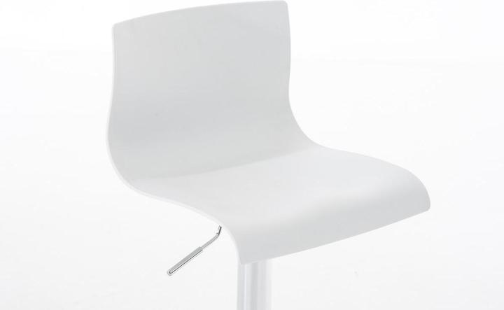 Immagine prodotto CLP Set di 2 sgabelli da bar Hoover in plastica cromata, bianco
