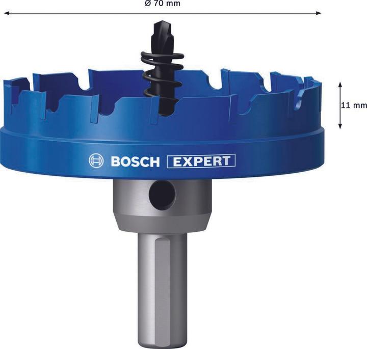 Productafbeelding Bosch Professional Zubehör Blau Zubehör 2608901443 Präzision für Bleche Hartmetall 70 mm (70 mm)