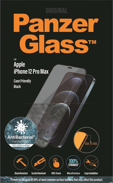PanzerGlass Edge-to-Edge (1 pcs., Apple iPhone 12 Pro Max)