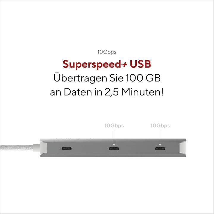 Actual product image LINQ Connects 8in1 PRO USB-C Multiport Hub 140W (USB-C, 8 ports)