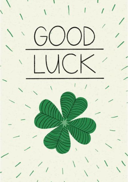 Produktbild Good Luck - Karte aus Crushpapier (1 Stk.)