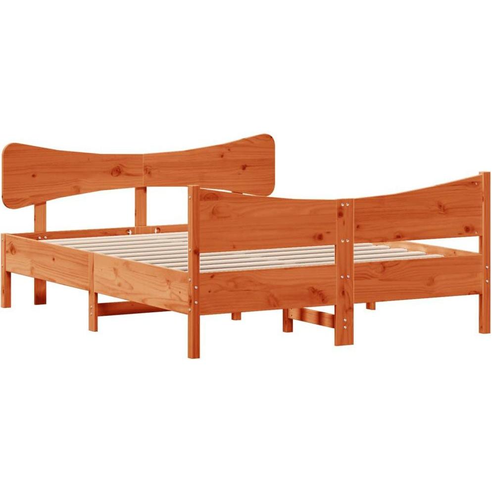 Thumbnail - VidaXL, Bett, Bett mit Kopfteil Kiefer (140 x 190 cm)