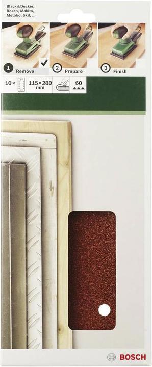 Produktbild Bosch Zubehör Schwingschleifer Schleifblatt-Set gemischte Körnung (60, 120, 180)
