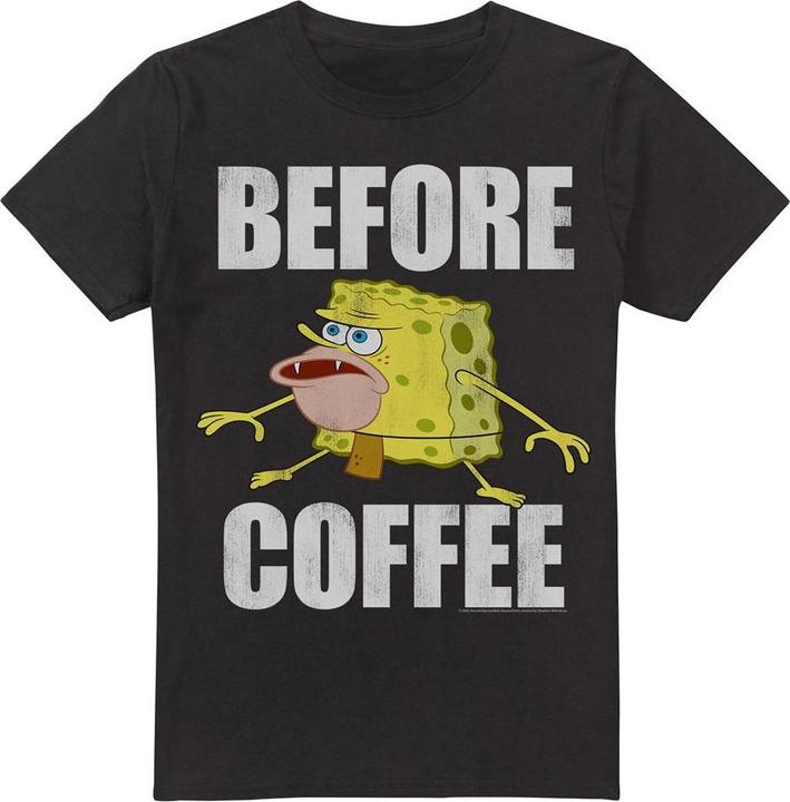 Produktbild Spongebob Squarepants Before Coffee Meme TShirt (L)