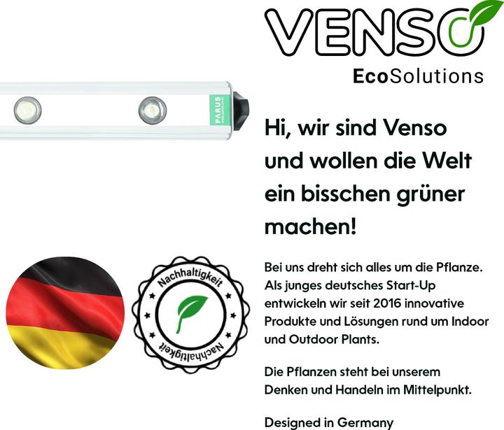 Produktbild Parus by Venso Wall Spot 150cm, Abstrahlwinkel 90°, LED Wachstumslampe, Grow Light für Zimmerpflanze (LED, 245 V)