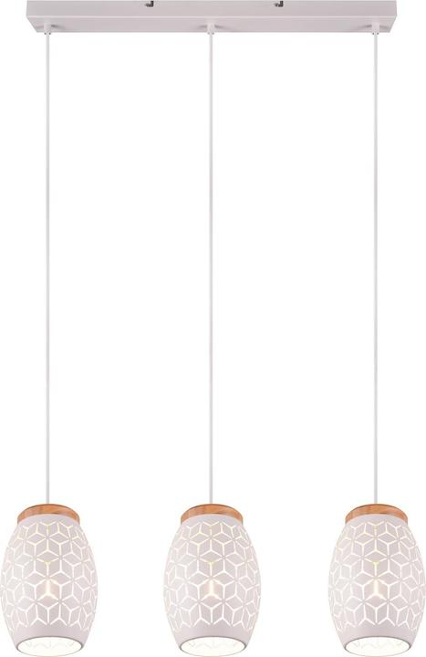 Actual product image Reality Bidar pendant light E27 triple ⌀15cm white matt height-adjustable (E27)