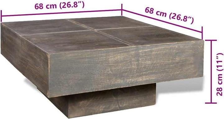 Produktbild vidaXL Tisch (68 x 68 x 30 cm)
