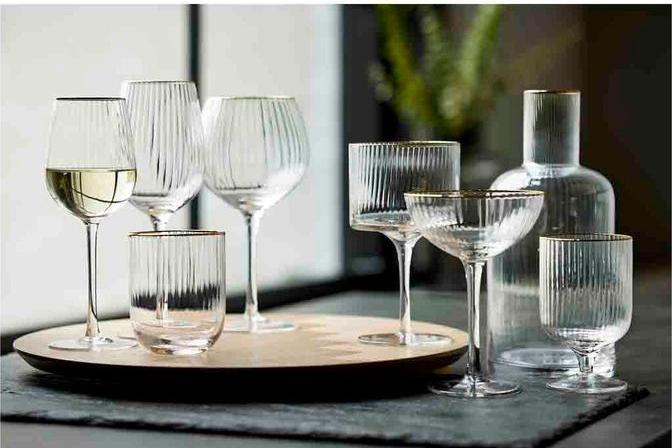 Produktbild Lyngby 32 cl - Glas - Klar m. guldkant (4.50 dl, 4 x)