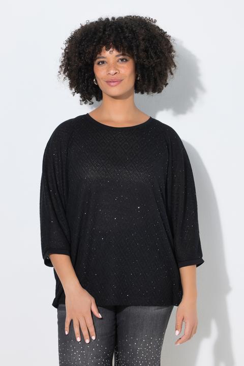 Produktbild Angel of Style Pullover, Loose Fit, Lochstrick, Fledermaus-halbarm (54, 56)