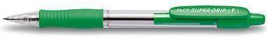 Image du produit Pilot Stylo à bille Super Grip 0,3mm F vert indélébile Couleur du corps : transparent (Transparent, Vert, 1x)