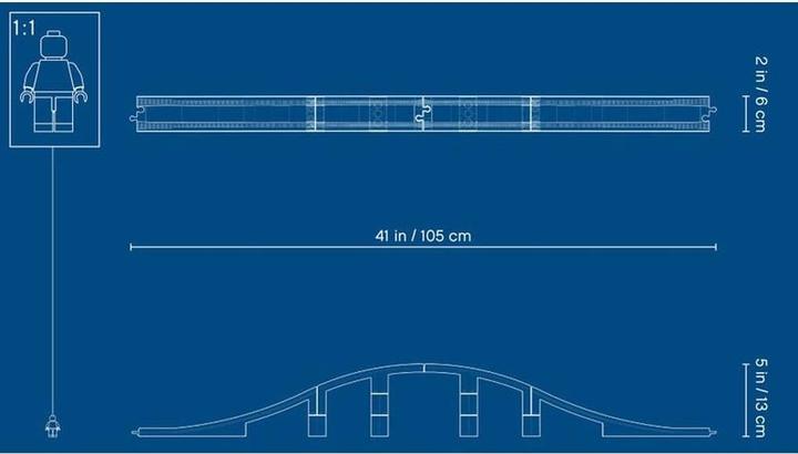 Actual product image LEGO Railway bridge and rails (10872)