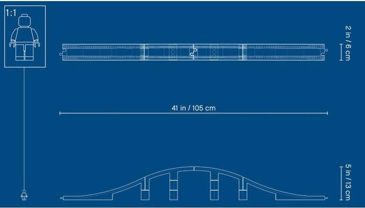 Actual product image LEGO Railway bridge and rails (10872)