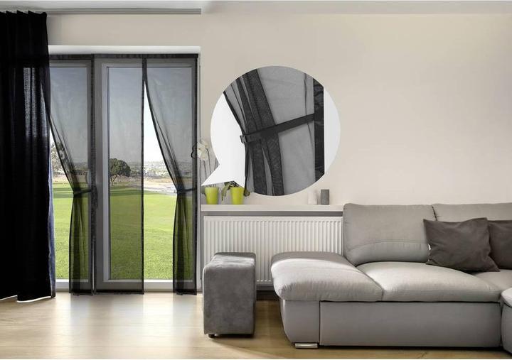 Produktbild Renkforce RF-IS-100 RF-6442918 Magnetvorhang (L x B) 210 cm x 90 cm Schwarz 1 (210 x 90 cm)