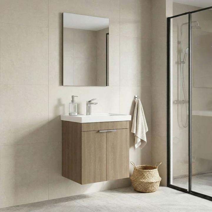 Produktbild Homitis Desna 50 Bathroom Cabinet With Sink & Mirror Set (2 Pieces)