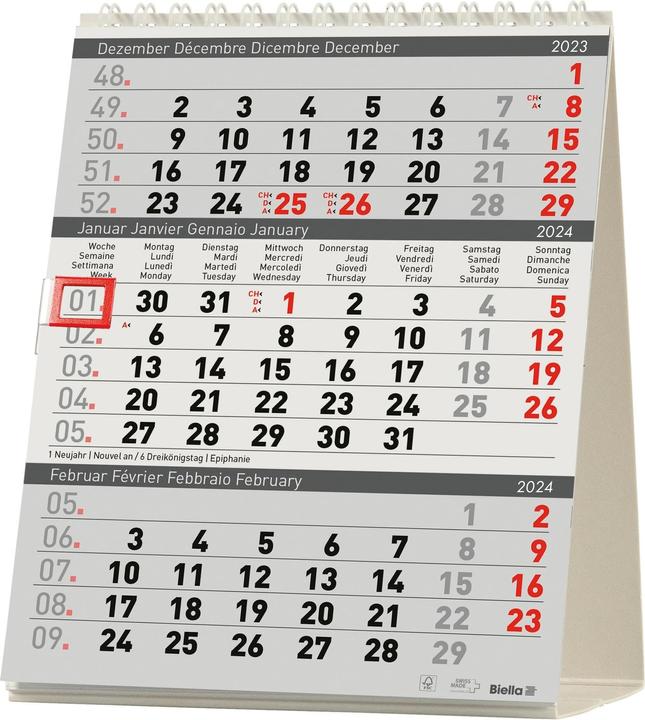 Biella Desktop Delta (12.5 x 15.5 cm, No binding, English, German, Italian)