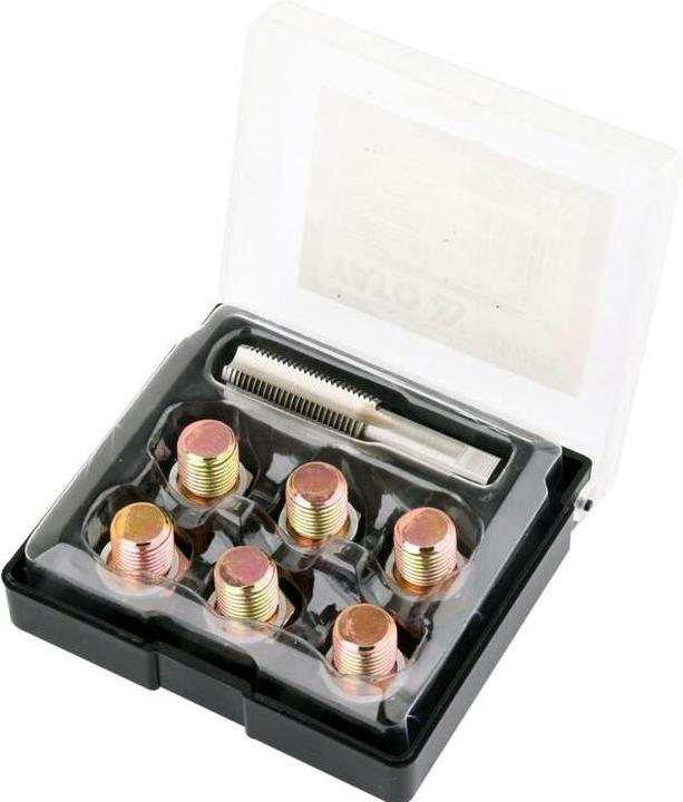 Actual product image Toya Yato professional repair kit for oil drain thread, M13 M15 M17 M20 M22, 1.5 mm solid tap a