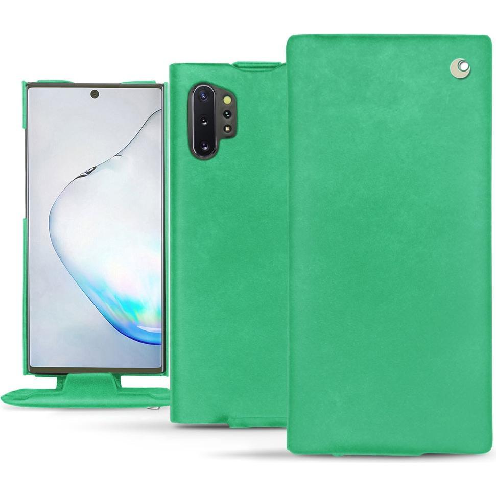 Noreve Lederschutzhülle vertikal (Samsung Galaxy Note 10+), Smartphone Hülle, Grün