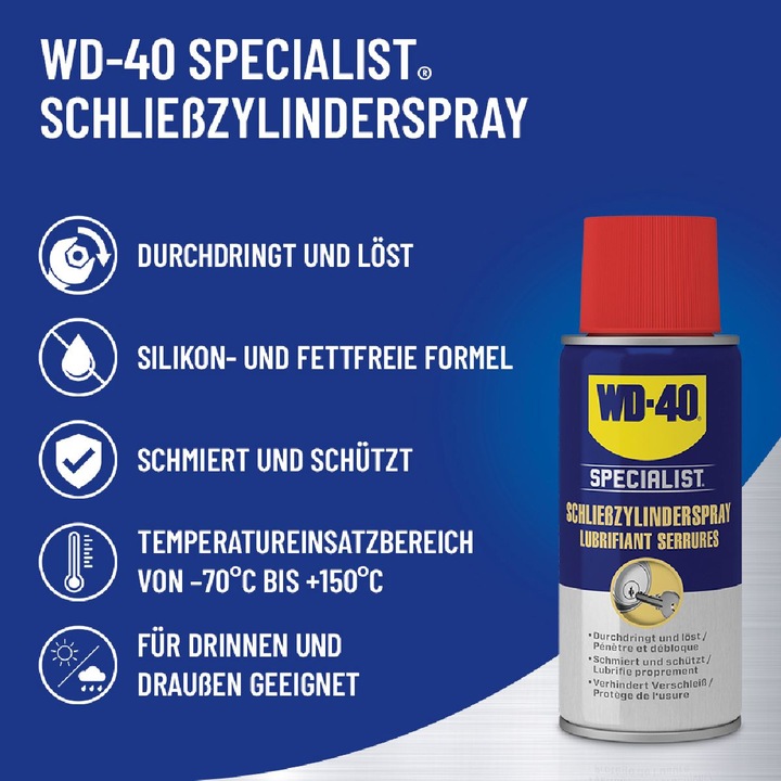 Immagine prodotto WD-40 Spray speciale per cilindri di serratura (100 ml)
