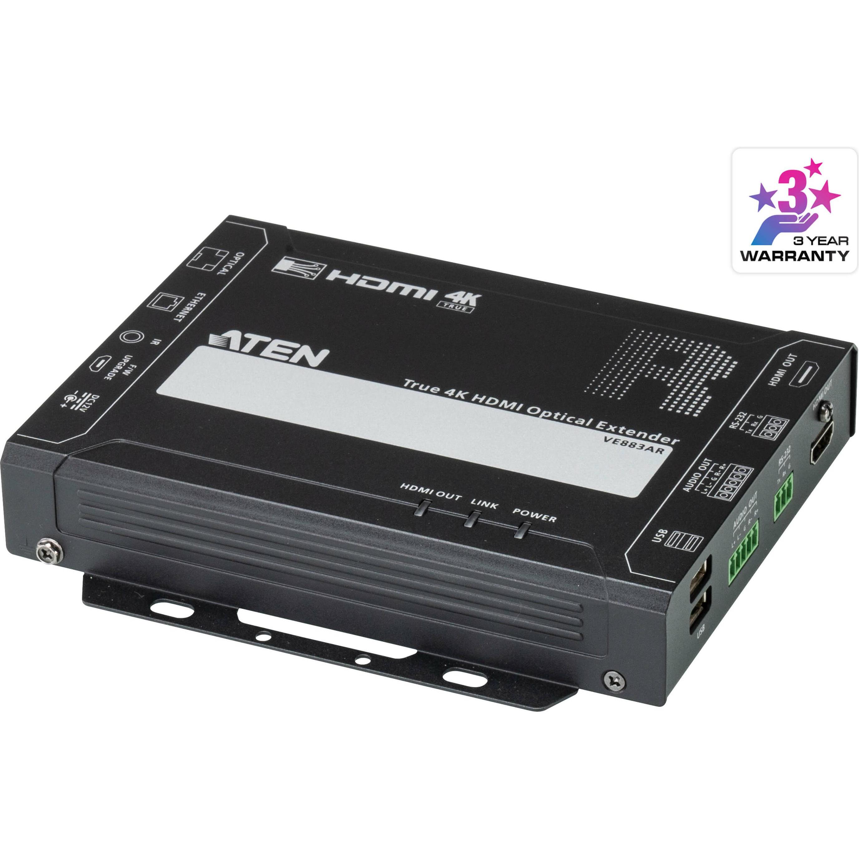 Aten HDMI-Verlängerung, KVM Switch, Schwarz