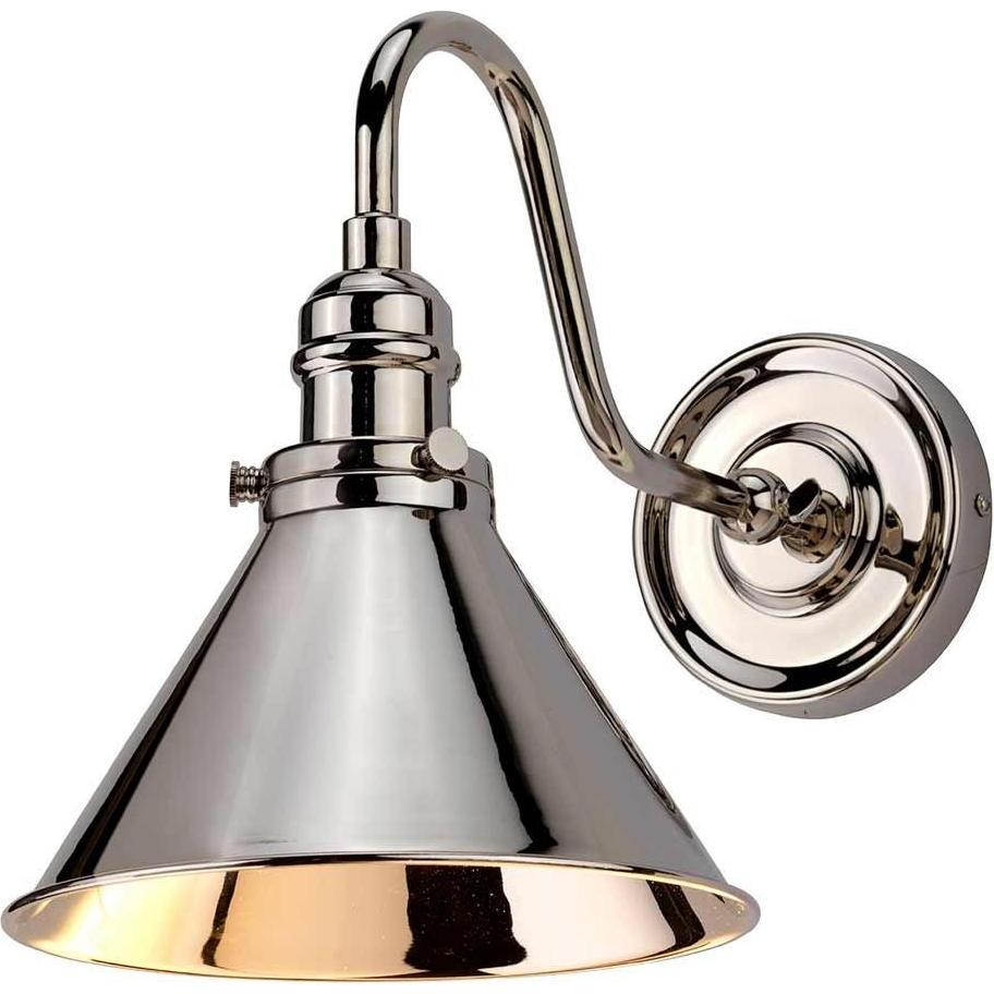 Elstead Lighting Argento Applique + Plafoniera, Provence Applique E27 28Cm Nichel Lucido (E27)