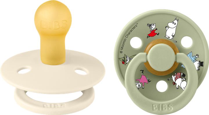Productafbeelding Bibs - x Moomin Pacifier Colour 2 Pack Friends - Ivory - Size 1 (2x, 0 - 6 Maanden)