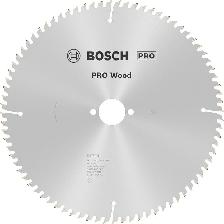 Actual product image Bosch Professional Zubehör PRO Wood circular saw blade, 250 x 3.2 x 30 mm