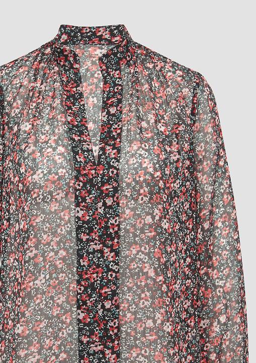 Produktbild S.Oliver Bluse Leicht transparente Chiffonbluse mit All-over-Print (32)