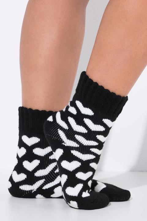 Produktbild Ulla Popken Kuschelsocken, 2er-Pack, uni/Herzen (2er Pack, 50/56)