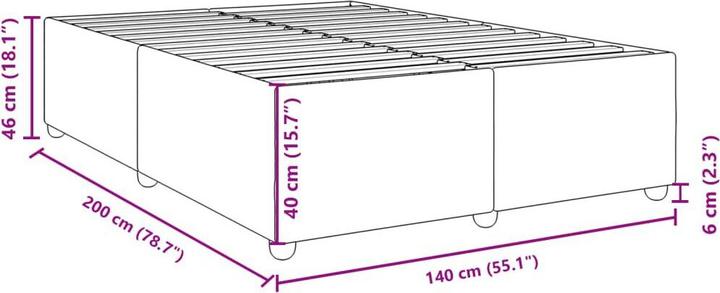 Image du produit vidaXL Bettgestell (140 x 200 cm)