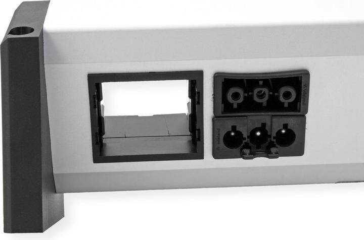 Actual product image Bachmann DESK - 2 AC outlets - Indoor - GST18 - Aluminium - Plastic - Black - Silver (2 x, CEE 7/5, CEE 7/3)