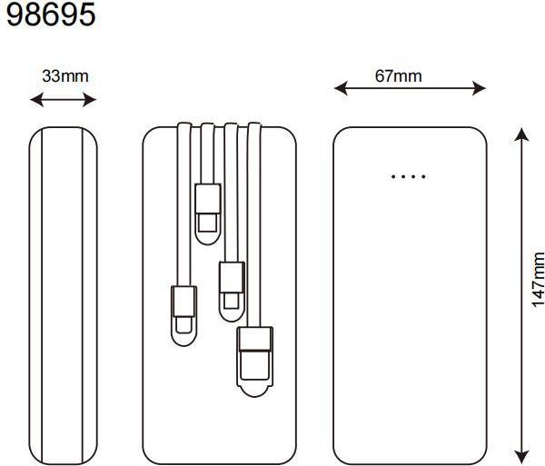 Actual product image Globo Powerbank (10000 mAh)