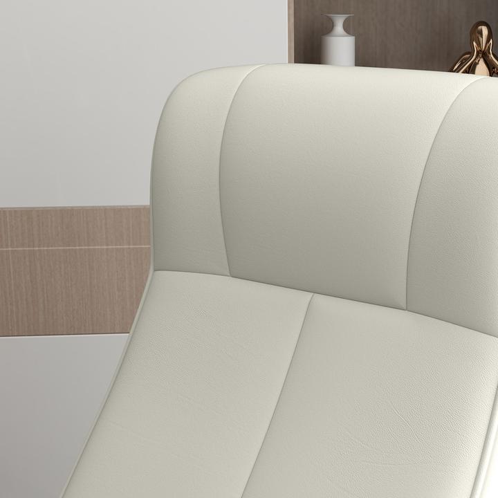 Produktbild Homcom Relaxsessel mit Fusshocker Polyester, Stahl Cremeweiss