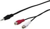 Actual product image Goobay Audio cable adapter 3.5 mm, male to stereo cinch female (1.50 m)