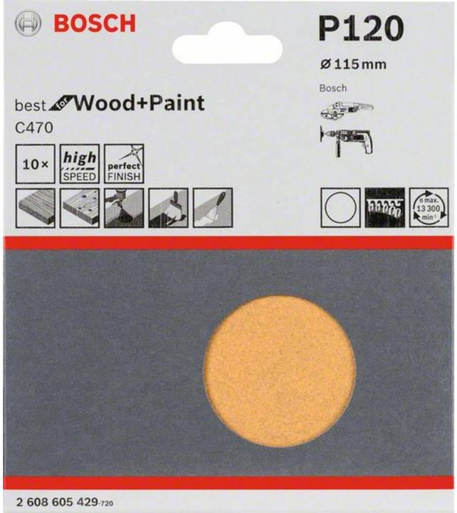 Immagine prodotto Bosch Professional Zubehör Set di fogli abrasivi C470 (120)