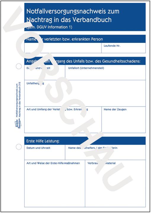 Produktbild Avery Erste Hilfe Meldeblock (50 x)
