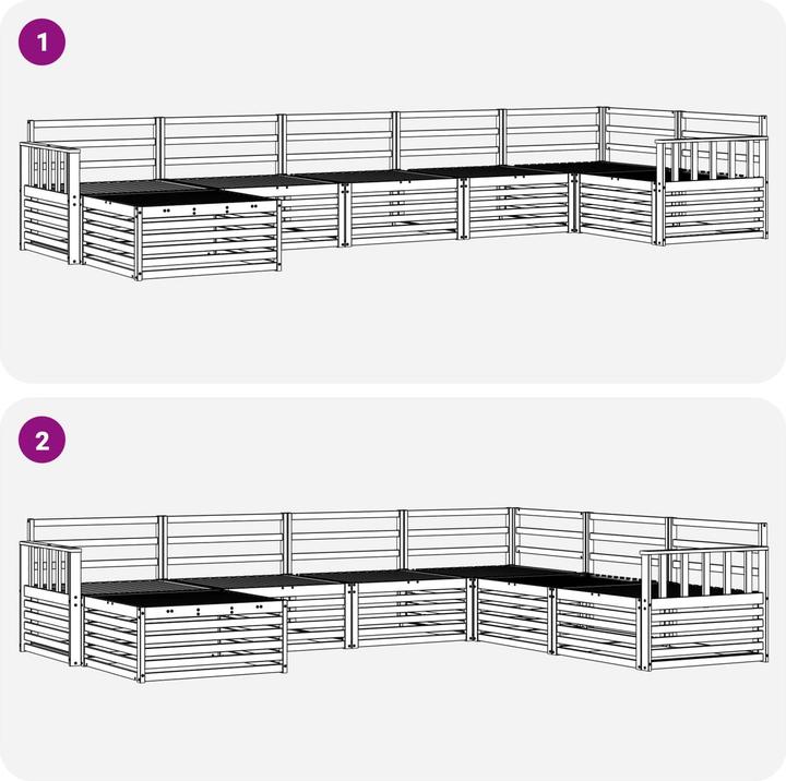 Produktbild vidaXL Outdoor-Sofa