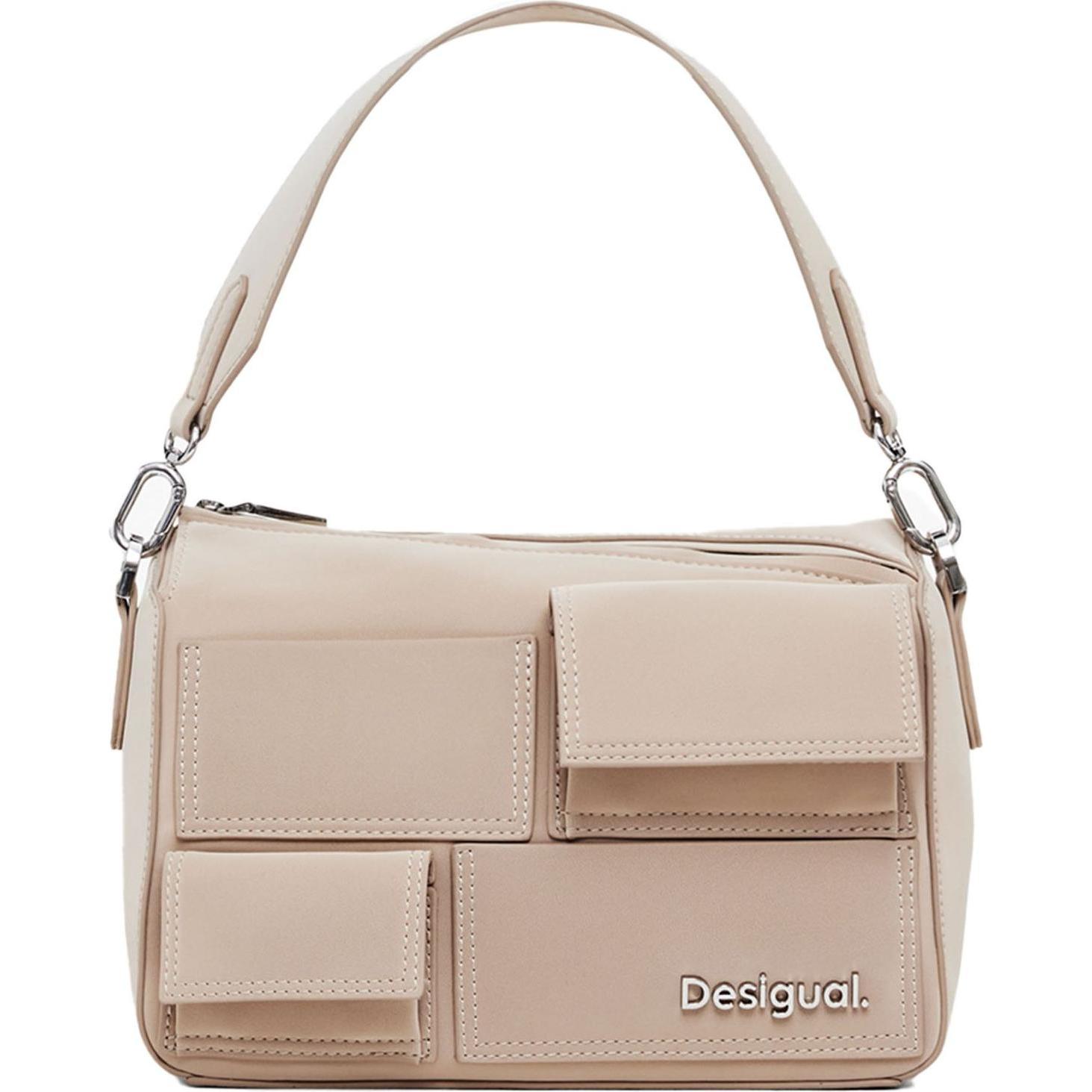 Desigual, Damen, Handtasche, Pocket Phuket Hand Bag, Beige