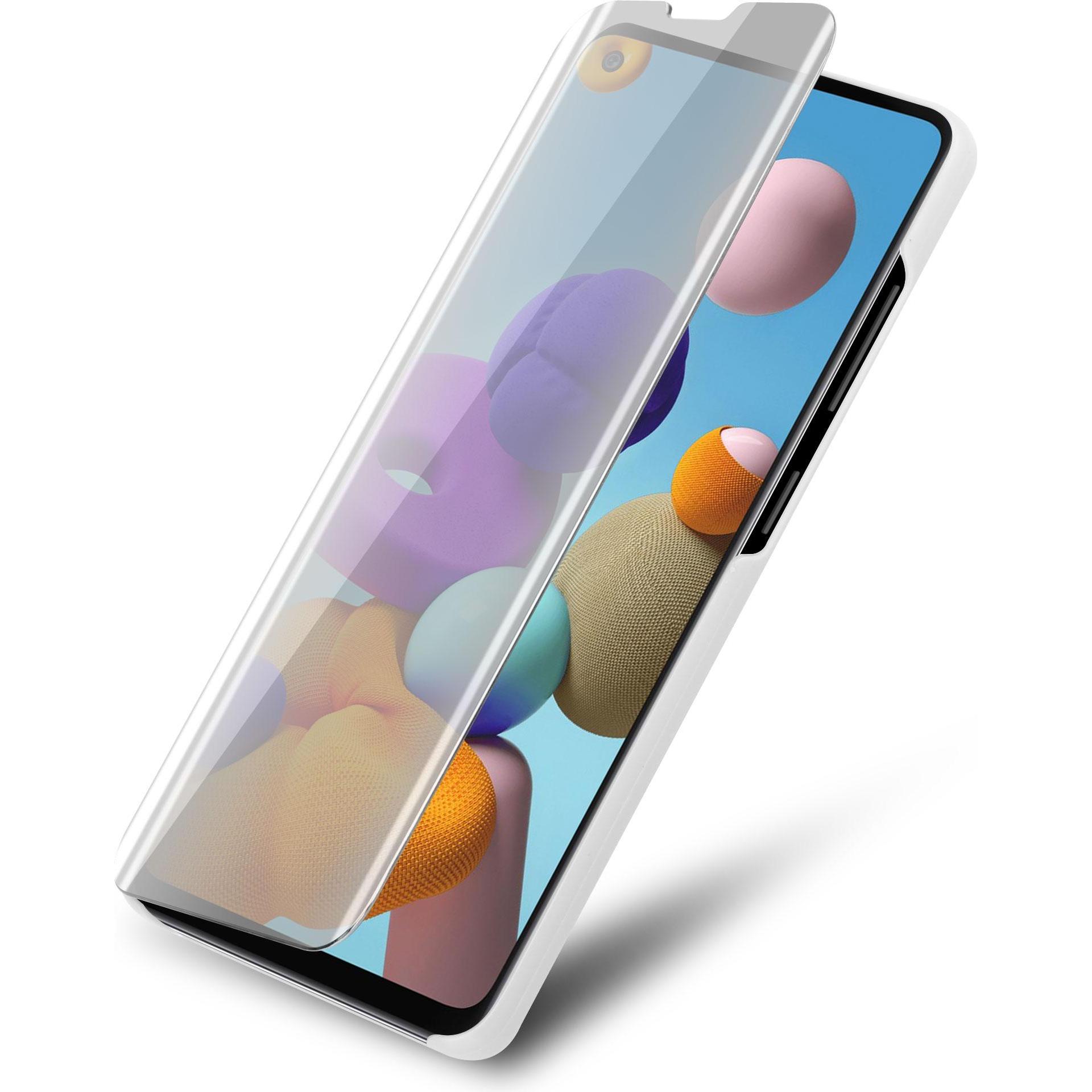 Thumbnail - Cadorabo Book Smart View Spiegel Cover (Samsung Galaxy A21s), Smartphone Hülle, Silber