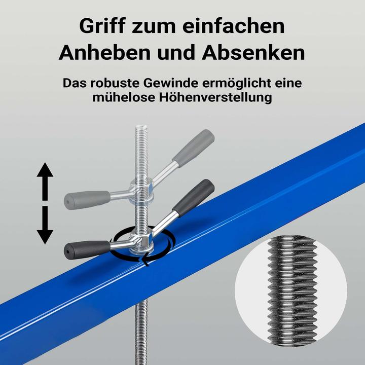 Produktbild Wiltec Motorbrücke 300kg Kotflügeltraverse 111-179x23cm Motorheber Motorhalter