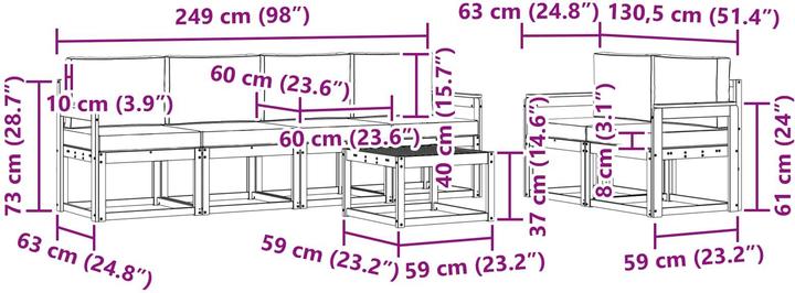 Produktbild vidaXL Outdoor-Sofagarnitur