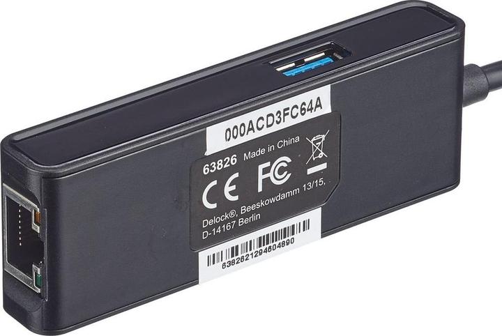 Actual product image Delock Network adapter (USB 3.0, USB-C, USB-C 3.2 Gen 1, RJ45 (1x))