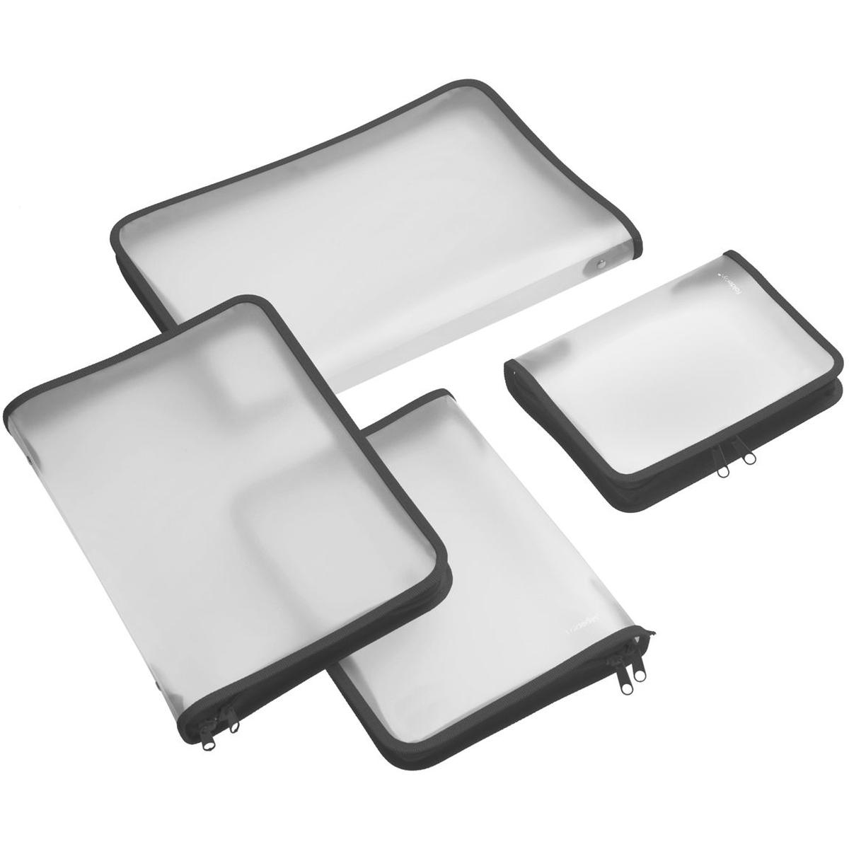 Foldersys, Mappe, Reissverschlusstasche B4 PP farblos transluzent Zip schwarz (B4, 1 x)