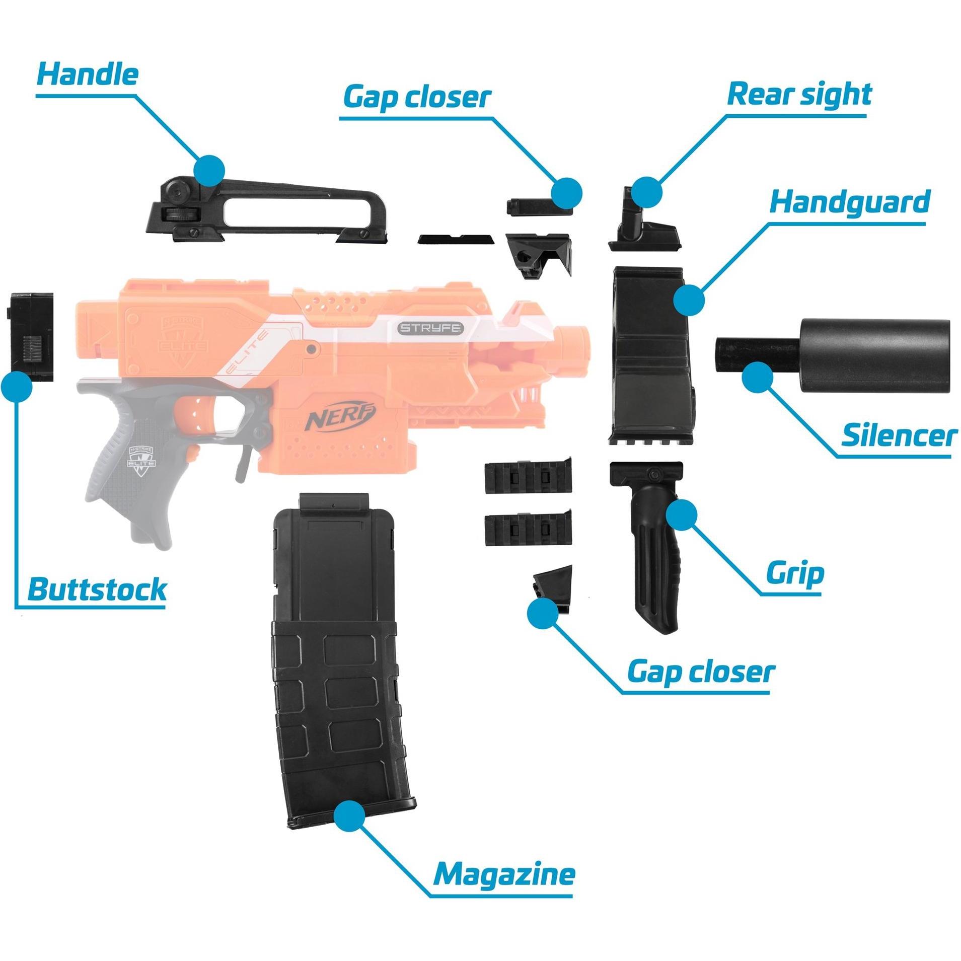 Thumbnail - Nerf SMG-Kit 2: Silencer Gun, schwarz