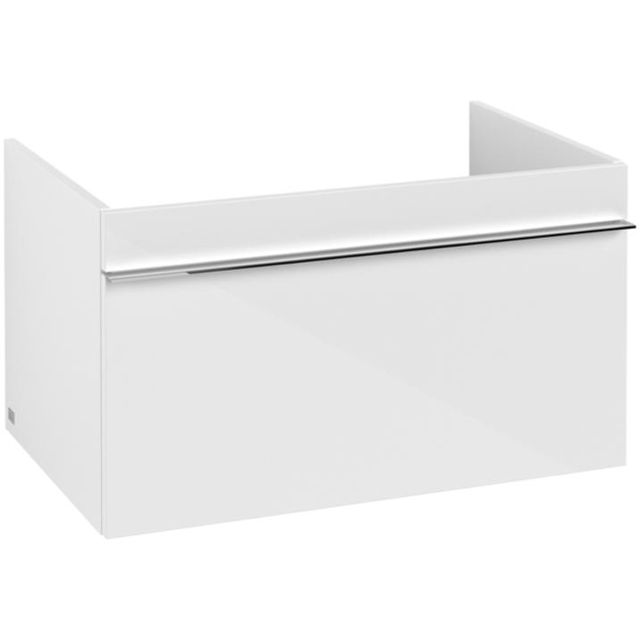 Villeroy & Boch, Badezimmerschrank, V&B Waschtischunterschrank VENTICELLO 753x420x502mm Griff chr Glossy White