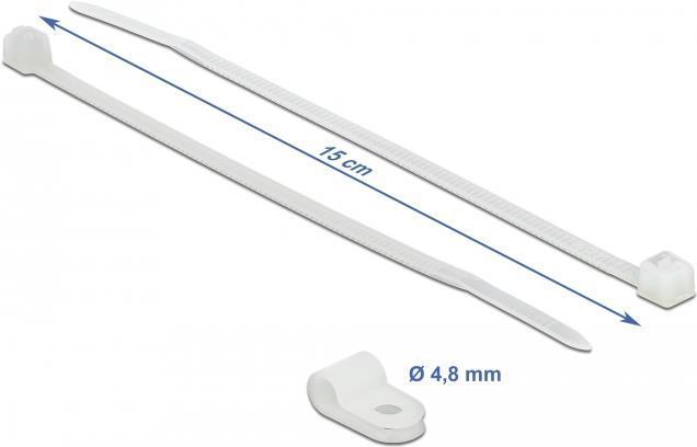 Produktbild Delock Kabelbinder-Kit - 15 cm - weiss (18.60 mm, 10 Stk.)
