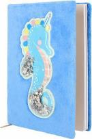 Image du produit Starpak cahier peluche a5 hippocampe sac avec cint (A5, À rayures, Couverture rigide)