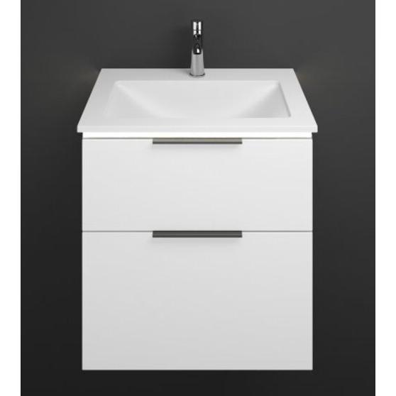 burgbad, Badmöbelset, Eqio Mineralguss-Waschtisch inklusive Waschtischunterschrank und LED-Waschtischunterschrankb