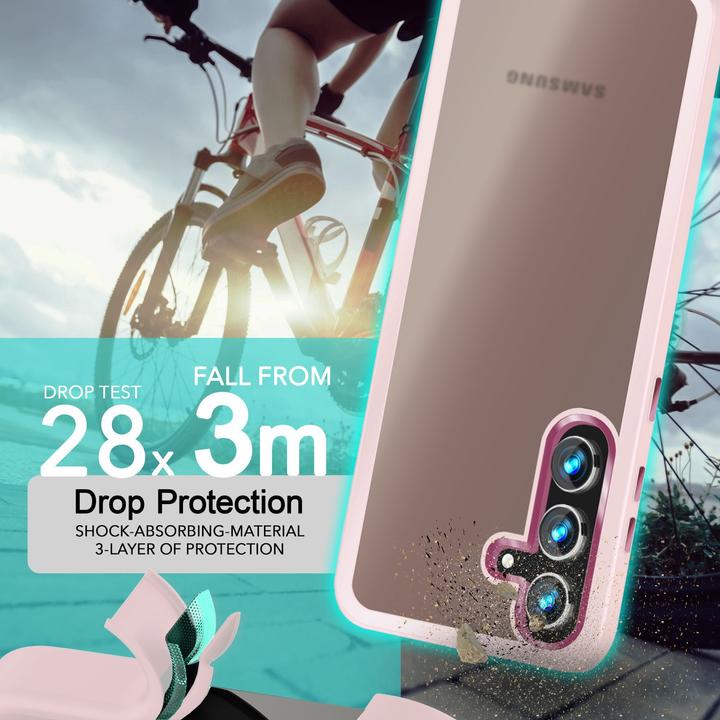 Actual product image Nalia Semi-transparent hybrid cover with protective frame (Samsung Galaxy S24)