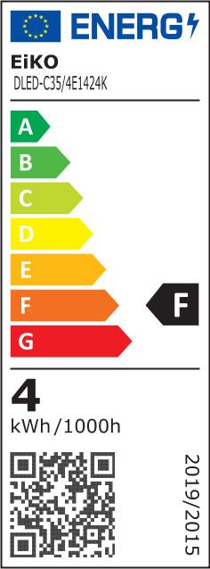 Energie-Label Scharnberger+Hasenbein LED-Kerzenlampe Filament (E14, 380 lm, 1x)